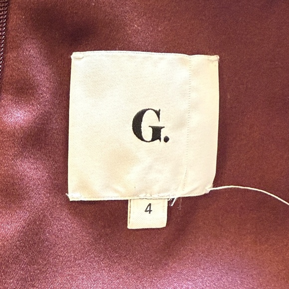 G. Label by Goop Chelsea Satin Velvet Midi Dress in Dark Oxblood 45269 - Picture 8 of 12